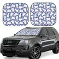 thumbnail image 6 of Kdxio Cute White Rabbit Print 2-Piece Sun Shade Front Windshield - Foldable Car Front Window Sunshades for Most Sedans SUV Truck, 6 of 6