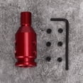 thumbnail image 1 of Adaptador de pomo de cambio universal BuyWeek para palancas de cambio sin rosca aluminio Plata, 1 of 9
