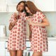 thumbnail image 4 of Fotbe Octopuses1 Bata de Dormir para Mujer con Estampado, Camisón de Algodón de Manga Corta, Ropa de Dormir Casual, 4 of 6