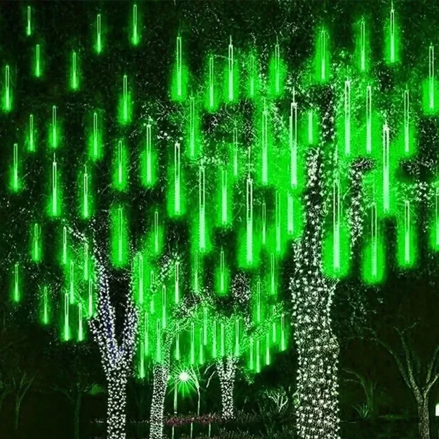 32/24/16/8 Tubes Christmas Meteor Shower LED String Lights Holiday Lighting Garden Party Decorations Rain Drop Falling Decor