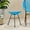 Blue, variant on Side Table | Keep Chilled Drinks Handy for Summer Outdoor Use | Polyethylene Rattan with Hand - Crafted Details | Stronger and Safer Tempered Glass Top