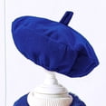 thumbnail image 6 of renvena Little Girls Winter Woolen Blend Dress Coat Furry Collar Flare Sleeve Outwear Windbreaker with Hat Size 2-8 Royal Blue 5-6, 6 of 7