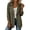 Olive Green, variant on TEAJOPSUU Women's Twill Blazers Notched Lapel 3/4 Sleeve Solid Color Open Front Suit Jackets Casual Business Rolled Sleeve Blazers Olive Green