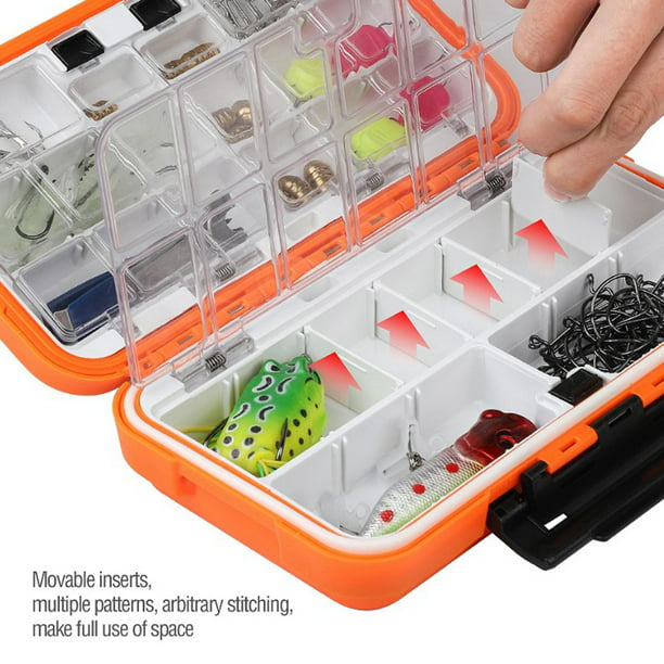 Tackle Box Removable Inserts, Fishing Tackle Box with 10 Dividers, Visible  Fishing Tackle Storage Organizer Case, Lure Bait Storage Container with