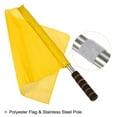 thumbnail image 3 of Uxcell Football Linesman Referee Flag Stainless Steel Pole Sponge Grip, Yellow 4 Pack, 3 of 5