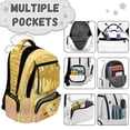 thumbnail image 7 of Pzuqiu Sunflower Axolotl Glitter Girls School Backpacks 17 Inch Breathable Shoulder Bookbags with Multiple Zippers Lightweight Casual Daily Laptop Daypack for Teens Students, 7 of 7