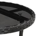 thumbnail image 5 of vidaXL 3 Piece Garden Bistro Set with Cushions Black Poly Rattan, 5 of 5
