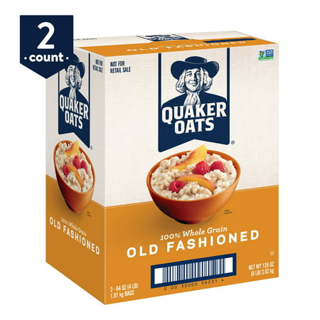 Quaker Old Fashioned Oats, 64 oz Bags, 2 Count (Best Old Fashioned Oatmeal Recipe)