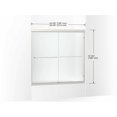 thumbnail image 2 of Finesse Bypass Bath Door Trim Finish: Silver, Glass: Lake Mist Glass, Opening Width: 58.32" H x 59.63" W, 2 of 6