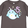 thumbnail image 4 of Inktastic Happy 5th Birthday with Cute Narwhal Stars and Bubbles Boys or Girls Long Sleeve Toddler T-Shirt, 4 of 5