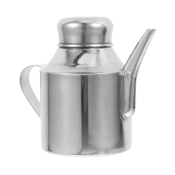 LOLIPPYY Leakproof Stainless Steel Oil Jar for Kitchen Use, Compact Oil Pot for Cooking, Storage, and Easy Pouring, 1 Set