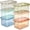 Mondrian, variant on 6 Pack Colorful Plastic Storage Bins with Lids 4 Quart Small Storage Latch Box Stackable and Nestable Clear Organizer Bins with Latching Handle and Buckle for Organizing (Teal)