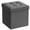 Dark Grey, variant on Foldable Storage Ottoman Cube, Small Foot Rest Stool with Hidden Storage, Collapsible Seat for Living Room, Bedroom, Dorm, Black