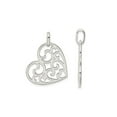 thumbnail image 3 of Gem & Harmony Sterling Silver Filigree Heart Pendant Necklace with Chain for Women, 3 of 5