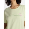thumbnail image 4 of No Boundaries Sleepwear Oversized Graphic Cotton Tee, Women’s and Women’s Plus XXS-3X, 4 of 5