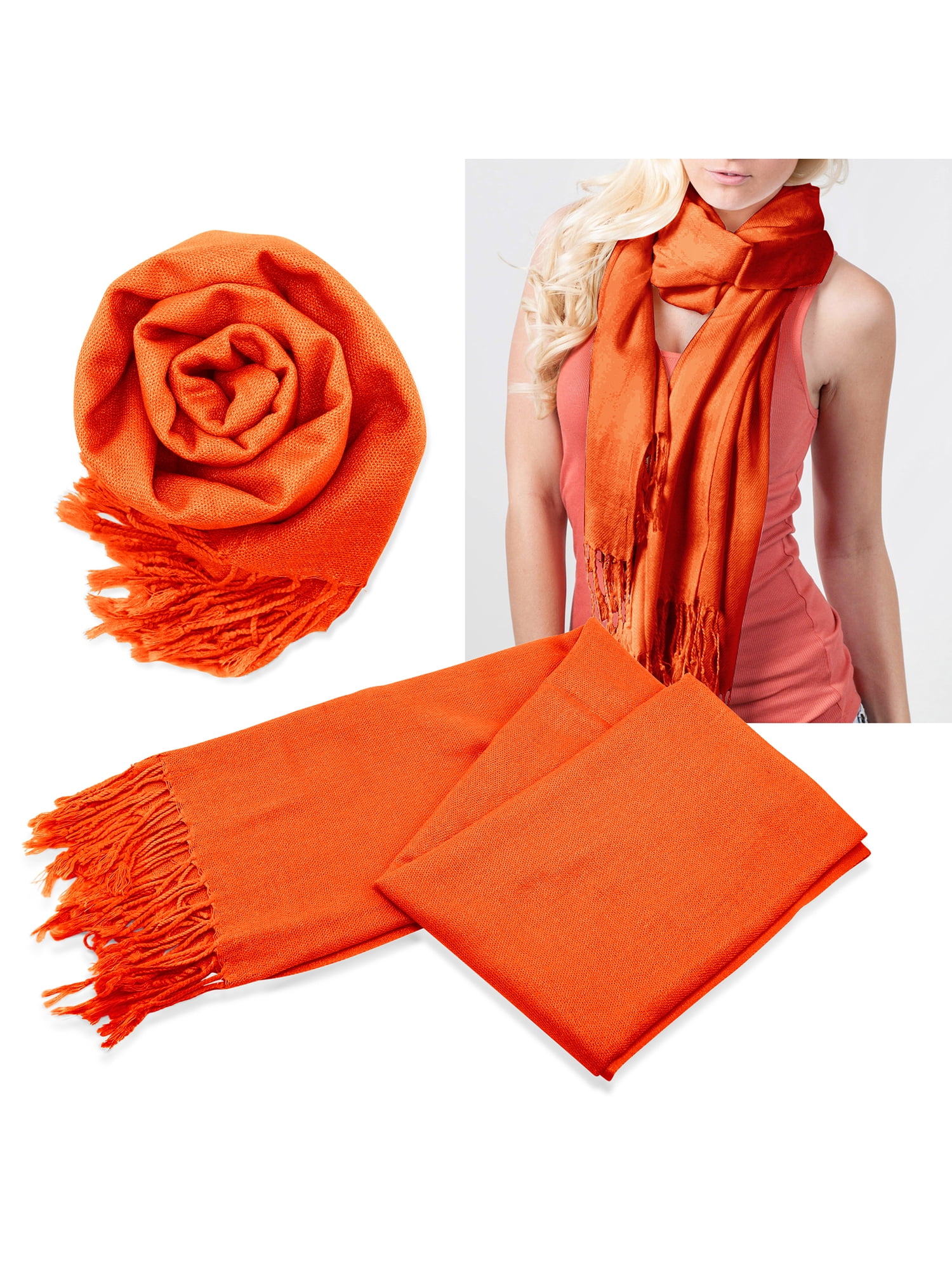 Handpainted Silk shawl Orange scarf  Vintage Silk shawl Neckerchief woman Batik scarf 100% silk wrap Autumn color women accessory