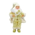 thumbnail image 2 of Figura de Papá Noel de 40 cm (15,75 pulgadas) para decoración navideña. Estatua de Papá Noel de pie para... Caramelo dorado, 2 of 8