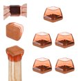 thumbnail image 1 of Uxcell 8-Pack Protectores de patas de silla, se ajustan a almohadillas de silicona de 1.1-1.5" con almohadillas de fieltro cubiertas para pisos de madera [Nogal], 1 of 1