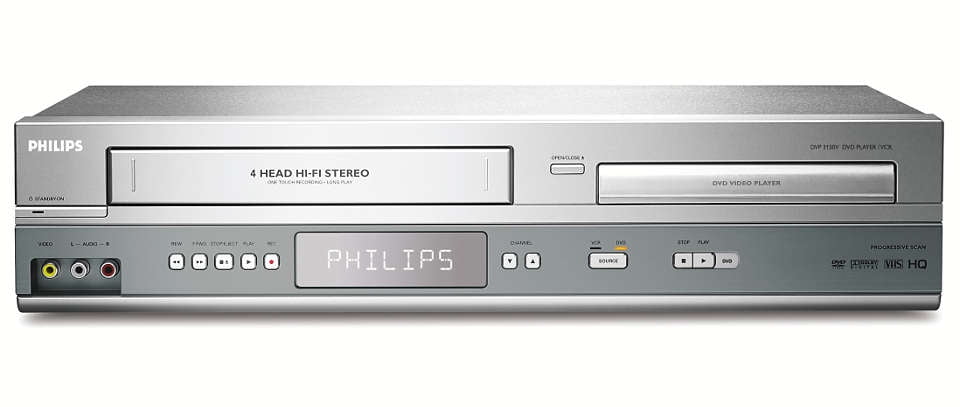 Philips DVP3150V (REFURBISHED) DVD VCR Combo Player Recorder with