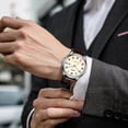 thumbnail image 6 of Watch for Men Minimalist Ultra Thin Wrist Watch Waterproof Quartz Analog Watch with Leather Strap -Gift for Men, 6 of 7