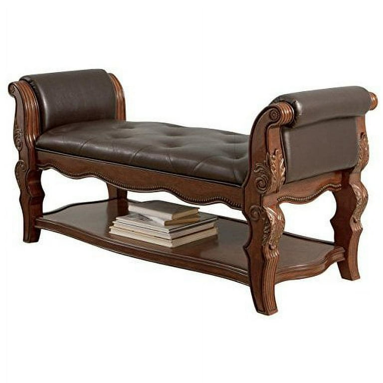 Ashley Furniture B705-09 Upholstered Bench, Brown - Walmart.com