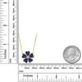 thumbnail image 2 of Gem Stone King 18K Yellow Gold Plated Silver Blue Iolite and White Topaz Pendant Necklace for Women (2.94 Cttw, Heart Shape 6MM, with 18 inch Chain), 2 of 4