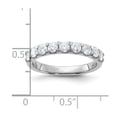 thumbnail image 2 of FJC Finejewelers 14 kt White Gold  9 Stone D E F Pure Light Moissanite Band 3 mm, 2 of 8