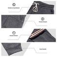 thumbnail image 3 of Ceisia Men Solid Color Loose Casual Pants Elastic Waist Drawstring Sports Gift Work Trousers, 3 of 9