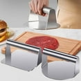 thumbnail image 2 of HomeLife Stainless Steel Hamburger Press with Handle Square Round Non-stick Food Grade Grill Griddle Meat Bacon Steak Burger Manual Smasher Tool Kitchen Gadgets, 2 of 13
