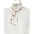 thumbnail image 2 of INSPIRAR CHIC Mujeres Bufandas de Chifón - 25.6" x 25.6" - Pañuelo Cuadrado con Estampado Floral Bufanda de Cuello Floral Blanca, 2 of 6