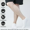 thumbnail image 7 of Nevend Multi-Pack Performance Heavy Cushioned Running Sports Ankle Breathable Socks For Men and Women Comfort Low Cut Quarter Athletic Socks 6 Pairs Black (Size 10-13), 7 of 7