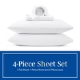 thumbnail image 6 of Wamsutta 1846 4-Piece 400 Thread Count Bright White Egyptian Giza Cotton Percale Bed Sheets, Queen-Deep Pocket, 6 of 10