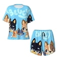 thumbnail image 4 of Lsque Bluey Women's Short-Sleeved Pajama Set - 2 Piece Soft and Lightweight Sleepwear Set-Large, 4 of 9