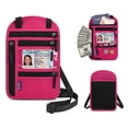 thumbnail image 1 of Neck Pouch With Rfid Blocking, Passport Organiser Bag, Passport Holder With Adjustable Neck Strap, Neck Wallet For Travel, 1 of 5