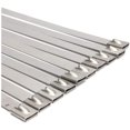 thumbnail image 4 of 100 bridas de acero inoxidable de alta calidad, abrazadera de manguera de acero inoxidable de metal, 300 mm x 4,6 mm, abrazadera de acero de vendaje de metal, bridas de vendaje (100 unidades) TUNC Sencillez, 4 of 5