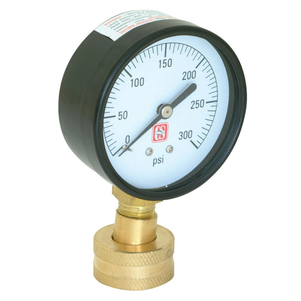 Eastman 45169 Water Pressure Test Gauge, 21/2 inch Face, 300 PSI