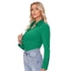 thumbnail image 3 of Camisa con botones Siliteelon para mujer de manga larga, color verde, 3 of 7