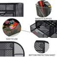 thumbnail image 4 of Desk Organizer and Accessories, Multifunctional Desktop Organizers with 9 Compartments and Drawer, Office Desk Organizer for Pen//Pencil/Rulers (Black), 4 of 5