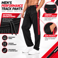 thumbnail image 2 of DARESAY Men’s Dri-Fit Athletic Pants 3-Pack, Moisture-Wicking Quick-Dry Workout Pants with Pockets & Drawstring Waist, Open Bottom, Sizes S-3XL, 2 of 13