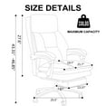 thumbnail image 2 of WXJHL Executive Office Chair with Foot Rest Comfortable High Back Computer Gaming Chairs Home Office Desk Chairs Big and Tall PU Leather Work Chair, 2 of 6