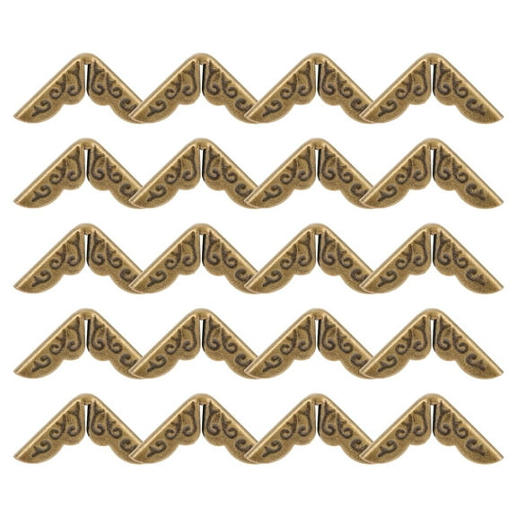 Golden Iron Corner Guards for Home with Antique Style Vintage Book Corners to Protect Albums and