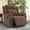 Brown, variant on Bonzy Home Extra Wide Manual Recliner Chair in Soft Gray Fabric,Overstuffed Recliner，Gray