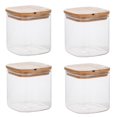 thumbnail image 1 of Jessar - Ensemble de 4 Contenants de Stockage en Verre Borosilicate, Capacité de 550ml, 1 of 2