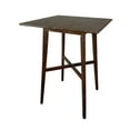 thumbnail image 4 of Noble House Tegan Modern Resin Square Bar Table Set of 1, Walnut Color with New Design, 4 of 6