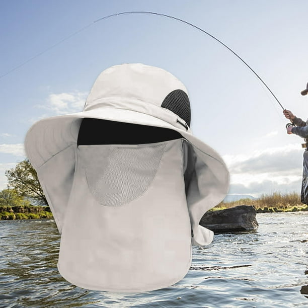 Sombrero de pescador Salvador con máscara malla beige