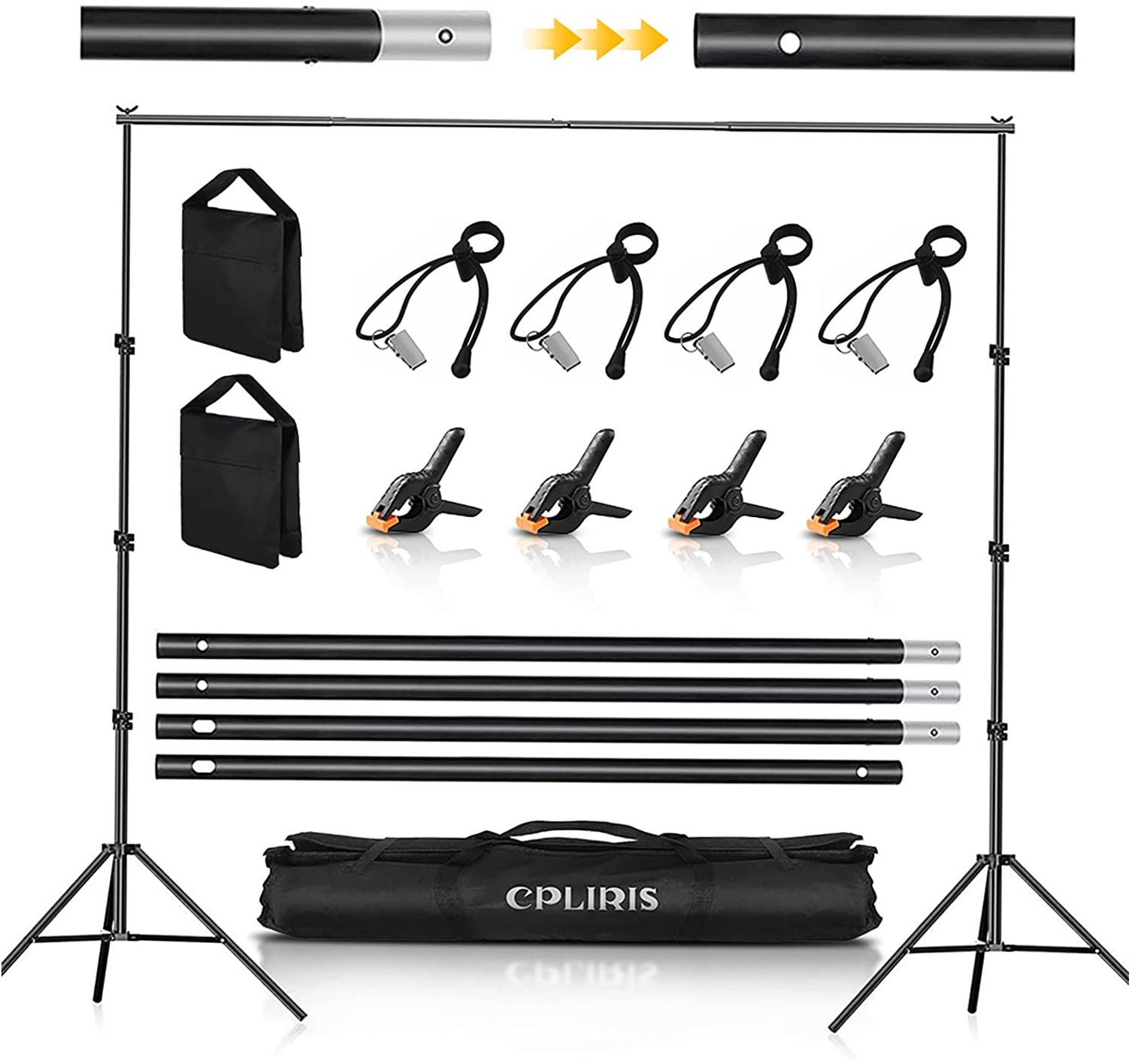 Background Support Equipment Backdrop Stand For Parties, 8.5X10Ft