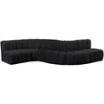 thumbnail image 5 of Meridian Furniture Arc Black Velvet Modular Sectional, 5 of 13