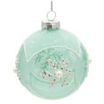 thumbnail image 2 of Kurt Adler 80MM Glass Teal Snowflake 6-Piece Ball Ornament Set, 2 of 4
