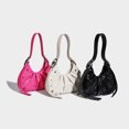 thumbnail image 2 of Bolso de hombro de cuero encerado con aceite rojo Bolso de mano de diseñador de lujo para mujer Bolso de mano con tachuelas Cartera de tendencia de moda 2024, 2 of 5