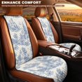 thumbnail image 3 of Xixirimido Blue Toile De Jouy Universal Front Car Seat Protector 2 Piece, Non Slip Quilted Car Seat Covers for Front Seats, Universal Fit, Airbag Compatible, Car Front Seat Cushion, Car Accessories, 3 of 7